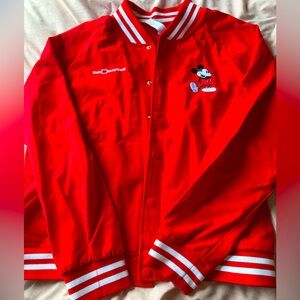 Disney Red Mickey Mouse Varsity Bomber Jacket